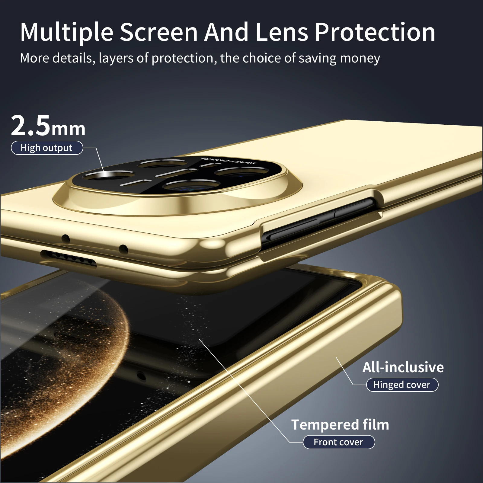 Для Huawei Mate X6 AG матовый вакуумный шарнир с полным защитным стеклом, передняя пленка, устойчивый к падению чехол для телефона (art.: 3920d004cf64f) - 3920d004cf64f