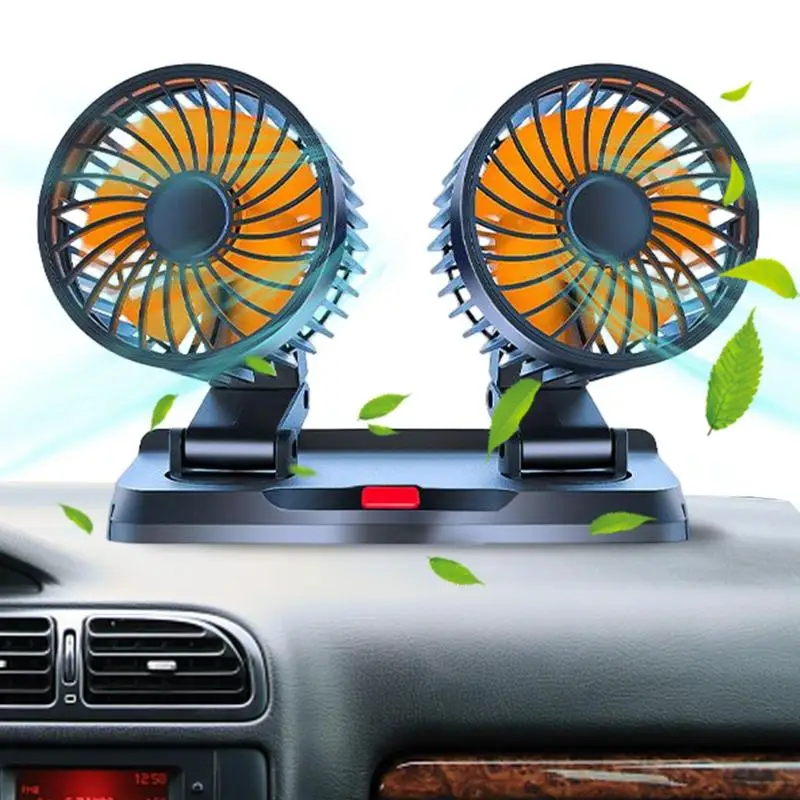 

360 Degree USB Car Fan Auto Fan Quiet Rotation Fan 3 Speed Adjustable Strong Wind Fan For Golf Cart SUV Boat Truck Sedan Van RV