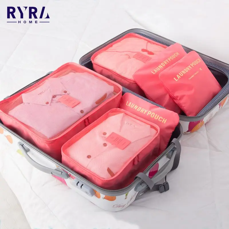 

2023 Travel Bags Sets Portable Clothing Sorting Organizer Waterproof Packing Cube Luggage Tote System Durable Tidy Pouch Stuff