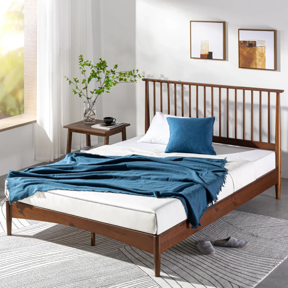 

Zinus Linda 41" Mid Century Wood Platform Bed Frame, Queen