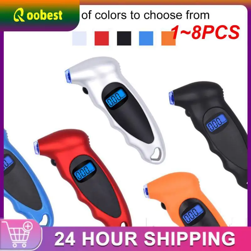 

1~8PCS New Tire Pressure Gauge Backlight High-precision Digital Tire Pressure Monitoring Car Tyre Air Pressure Gauge Meter LCD