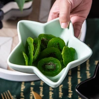 creative solid color star ceramic bowl cute childrens tableware salad fruit plate restaurant cooking dishes kitchen utensils