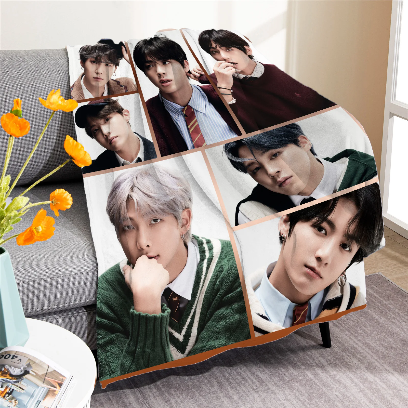 

KPOP Bangtan Boys 3D одеяло s and Jette карта души Фланелевое флисовое всесезонное покрывало для гостиной кровати одеяло пуховое одеяло