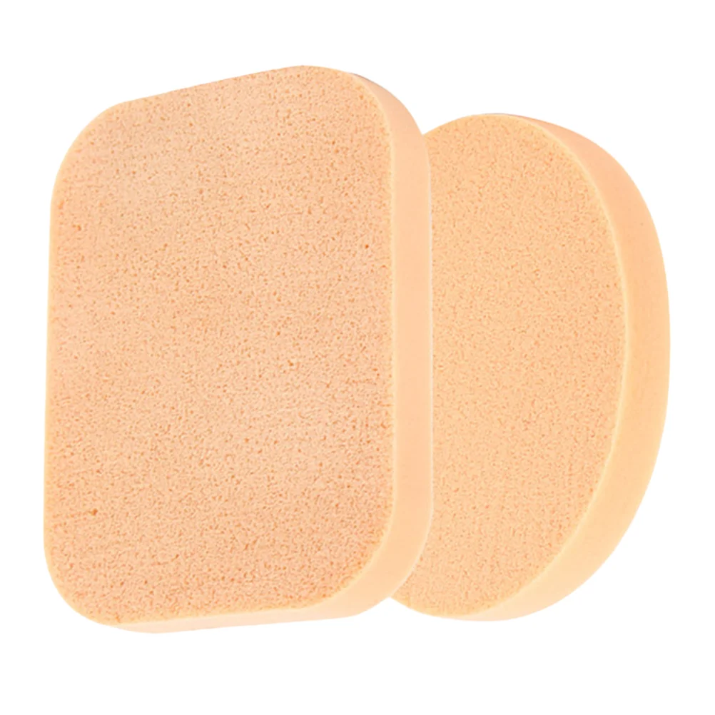 

2pcs Beauty Makeup Facial Sponges Puff Round Dry and Wet Use Puff Press Powder Puff