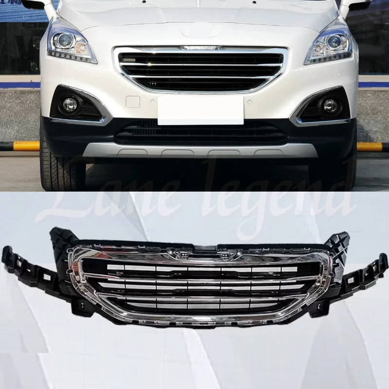 Для Peugeot 3008 2013-2015 новый стиль верхняя решетка нижняя радиатора маска бампер сетка