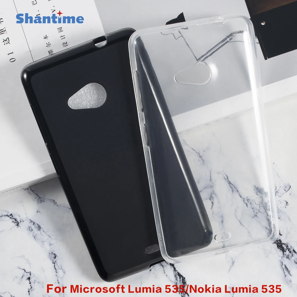 Чехол с подставкой и отделениями для карт Nokia Lumia 535 гелевый пудинг силиконовый