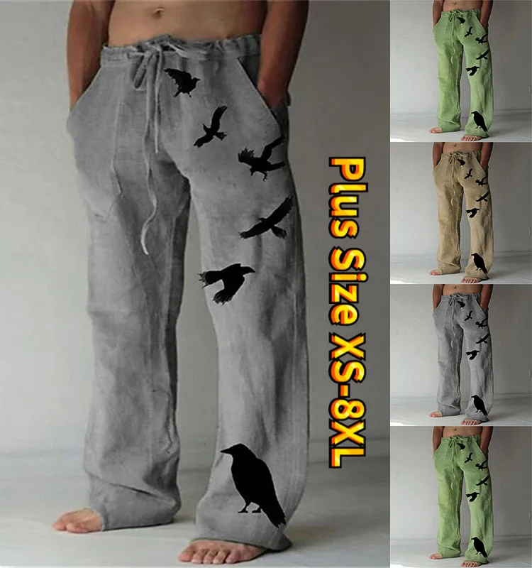 

2023 New Fashion Trousers Men's Trousers Classic Men's Straight Street Hip-hop Slacks Men's Drawstring Casual Wide Leg Trousers