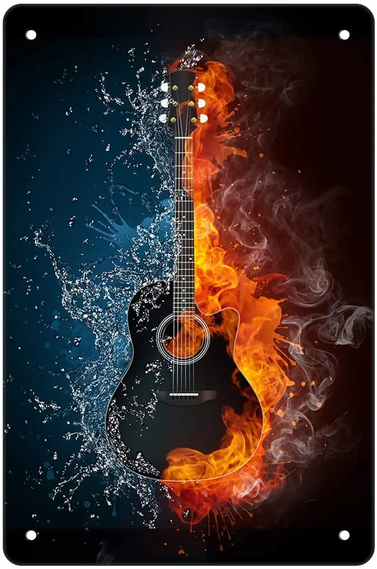 

Metal Plates Metal Wall Decor Musical Instruments Garden Decoration Outdoor Drums Set Home Bar Accessories Game Rooms Guitar