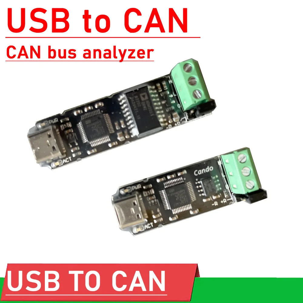 Módulo de conversión USB a CAN/Adaptador de depuración CAN/analizador CAN bus para Windos / Linux win10, software de depuración de comunicación