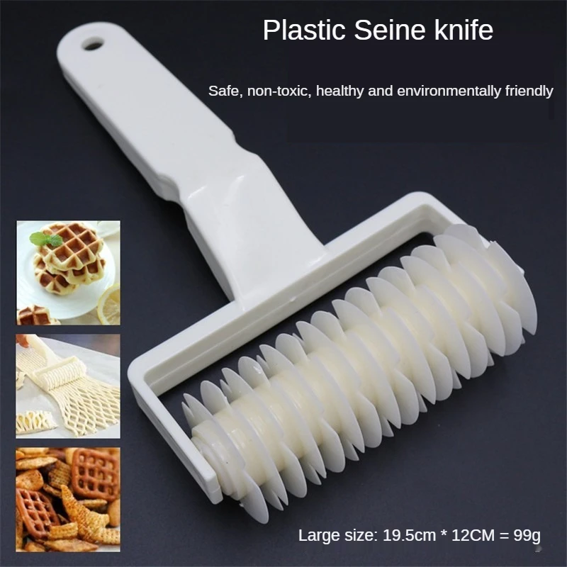 

Белый резак для теста, пластиковый ролик для выпечки печенье пирог, пицца, хлеб, кондитерские изделия, решетчатый ролик, резак, кухонные инст...