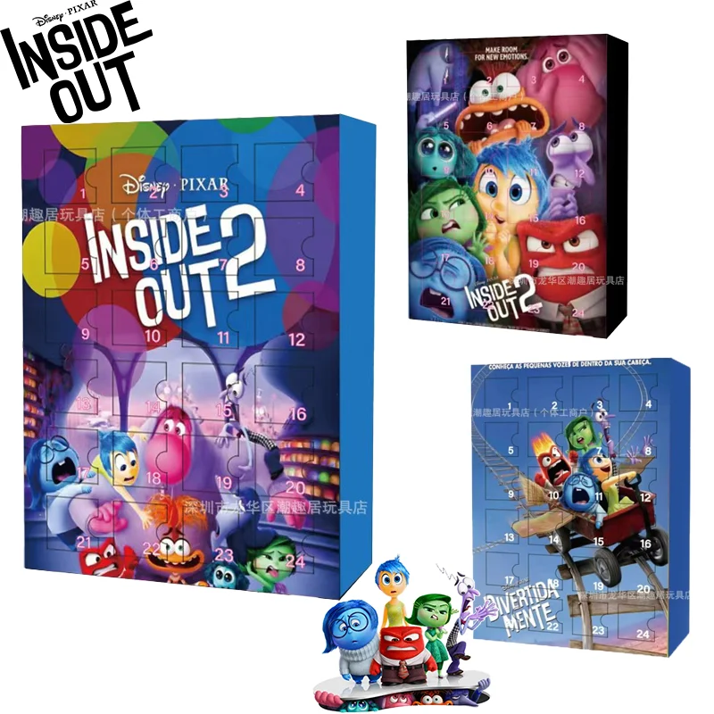 24 шт. Рождественская головоломка Disney Inside Out 2 Рождественский адвент-календарь для