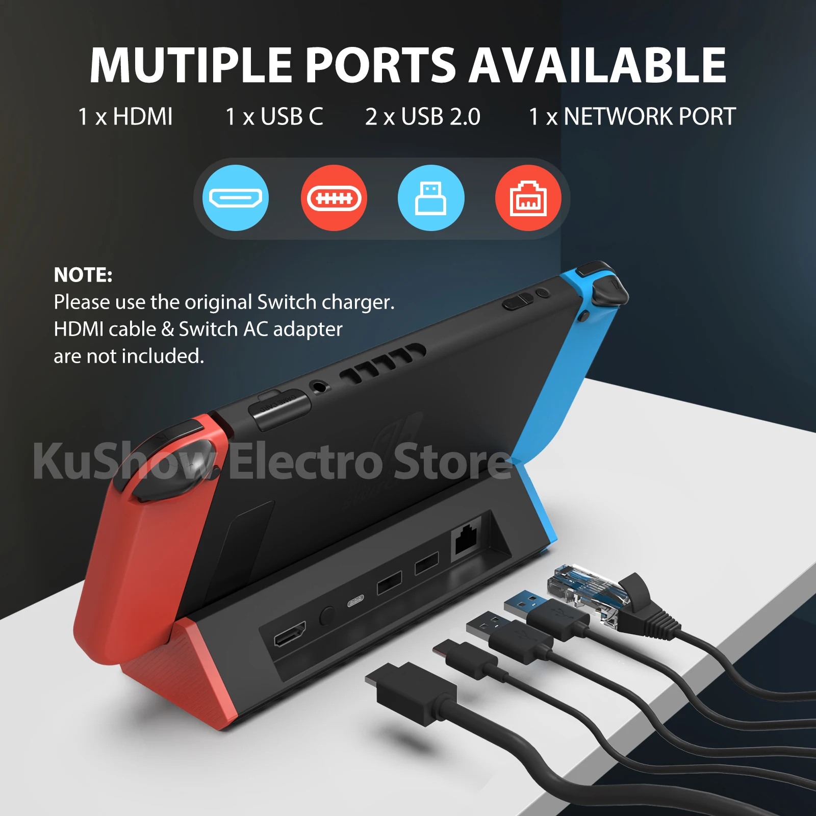 SIWIQU TV Docking Station for Nintendo Switch / Switch OLED,