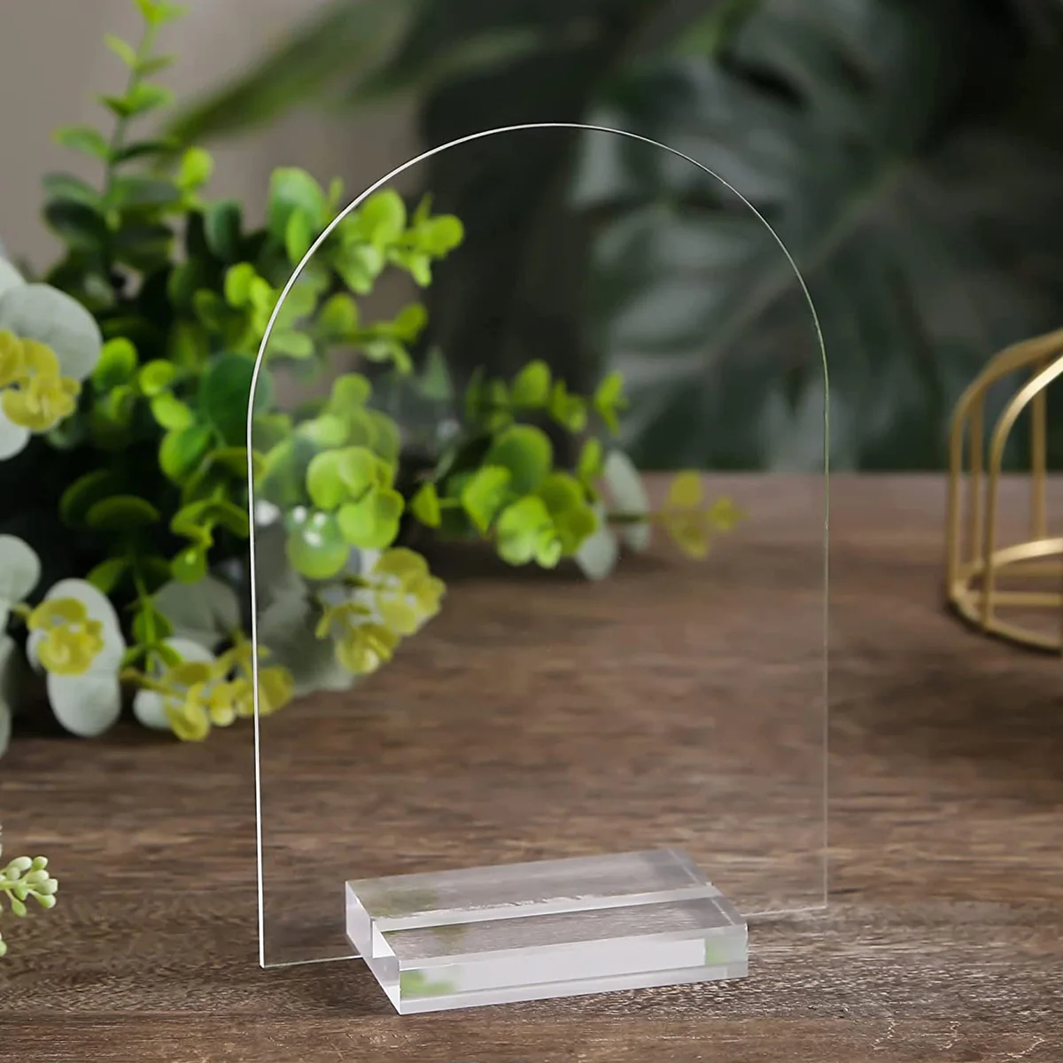 

25Pcs Acrylic Stands Place Card Holders Table Number Stands Desktop Clear Card Display Stand Transparent Acrylic Sign Holders