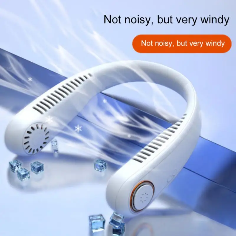 

Portable Lazy Bladeless Hanging Neck Fan Rechargeable Wearable Head Fan Hands Free USB Mini Fan Traveling Outdoor Sports Fans