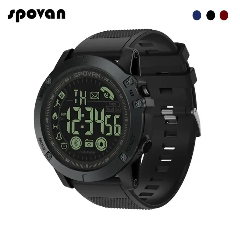 

LED Round Digital Luminous Sport Dial Casual Wrist Watches Ruubber Strap Fashionable Clock 5ATM Waterproof Wristwatch For Men