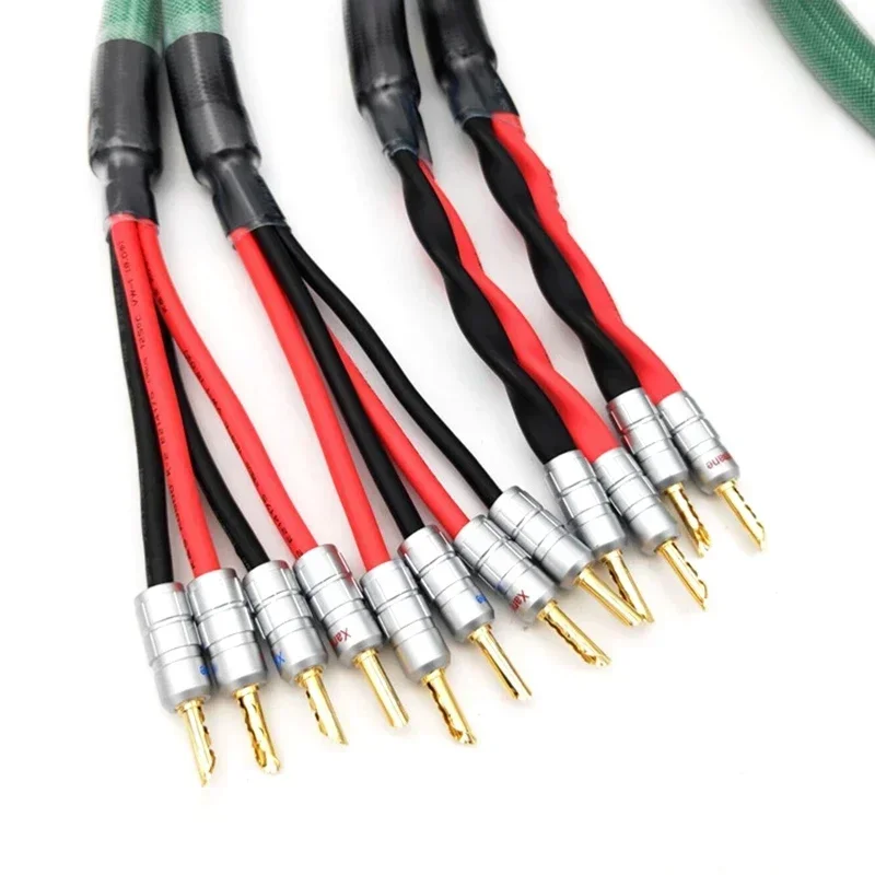 Пара Hi-Fi Audio 4N OFC медный посеребренный кабель с экраном двухпроводной для