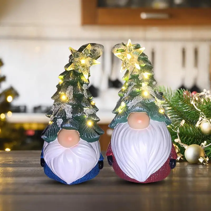 Светящиеся рождественские гномы домашние разноцветные лампочки 2X декоративная