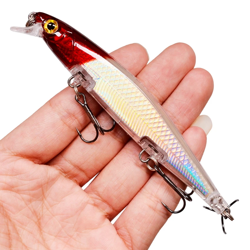 

1Pcs Floating Wobbler Minnow Laser Fishing lure 11mm 12g Crankbait Artificial Hard Bait Bass Lure Plastic Fish Fishing Tackle