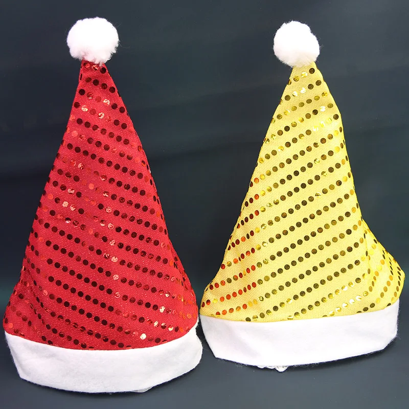 (1 шт./упаковка) Рождественская шляпа блестящее украшение головной убор деда