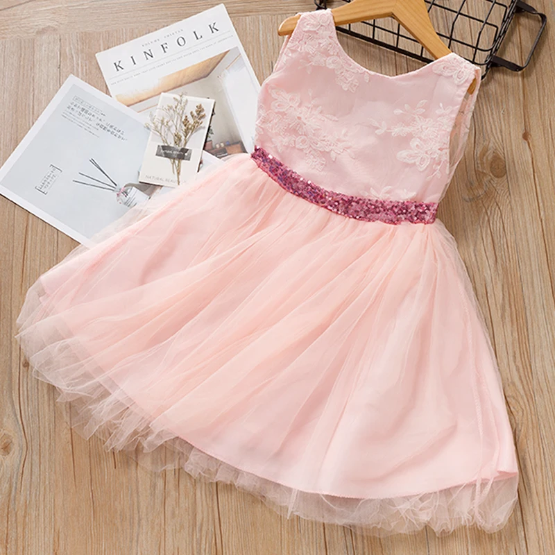 Bear Leader Girls Princess Dress New Summer Elegant Bowknot Sleeveless Party Sweet Children Clothing 2 6Y | Детская одежда и обувь