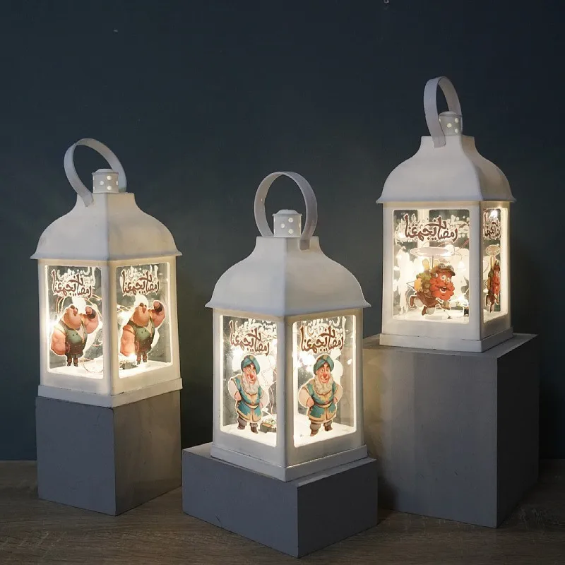 

Ramadan Festival Decoration for Home White LED Wind Lantern Eid Mubarak Light Ornament Islamic Muslim Party Eid Al Adha Decor
