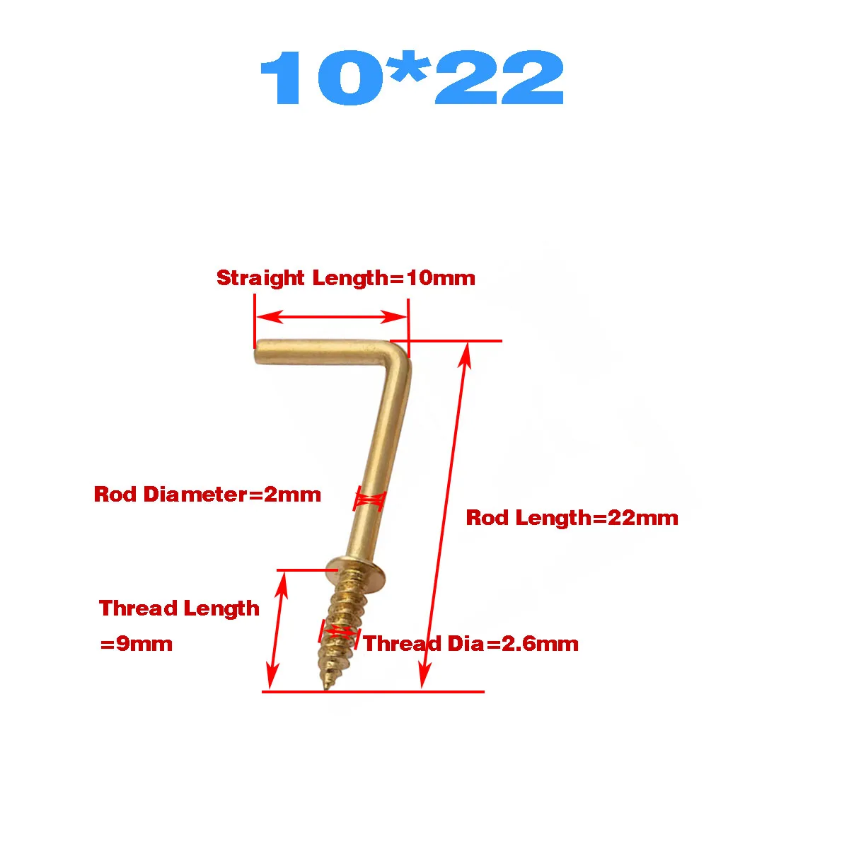 

Саморезы из углеродистой стали с медным покрытием, 7 крючков