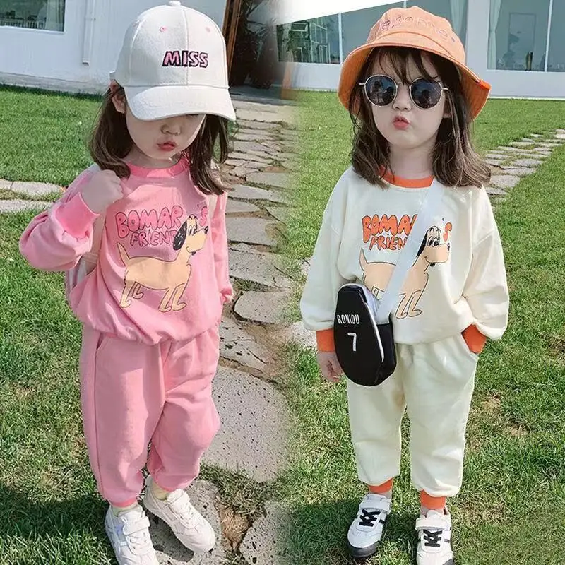 

2Pc Baby Girls Clothing Set Spring Autumn Cartoon Toddler Girl Sets Kids Tracksuit Korean Kid Sweet Set Outfit Hoodies And Pants