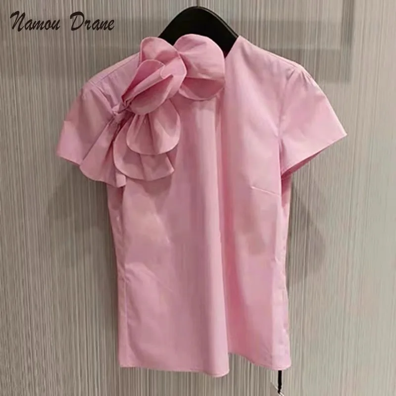 

Namou Drane Sweet Bowknot Chic Woman Tshirts 2021 Summer New Graphic T Shirts Fashion Korean Short Sleeve O-neck Tee Tops