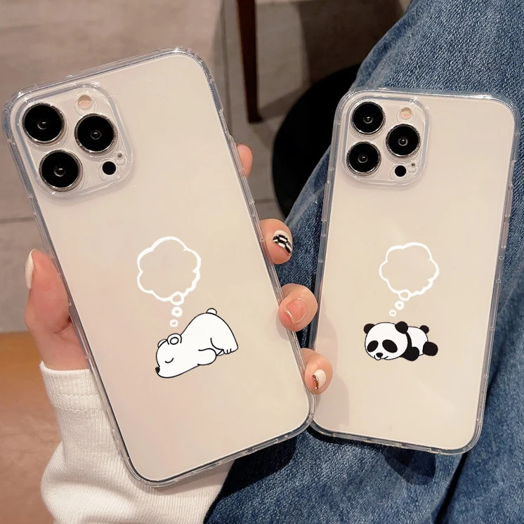 

Animal Funny Cute Phone Cases For iPhone 11 12 13 Mini SE 2020 6 6S 7 8 Plus X XS XR Pro Max Soft TPU Pattern Clear Cover Shell