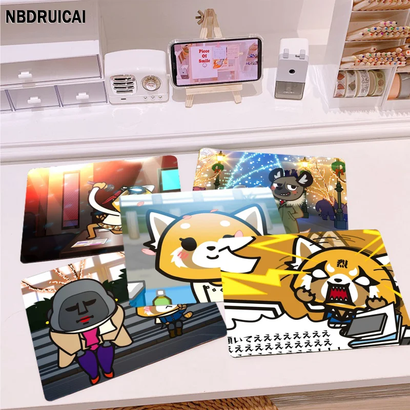 

Aggretsuko Mousepad 25x29cm Small Office Computer Desk Mat Table Keyboard Laptop Cushion Non-slip Office Desk Accessories