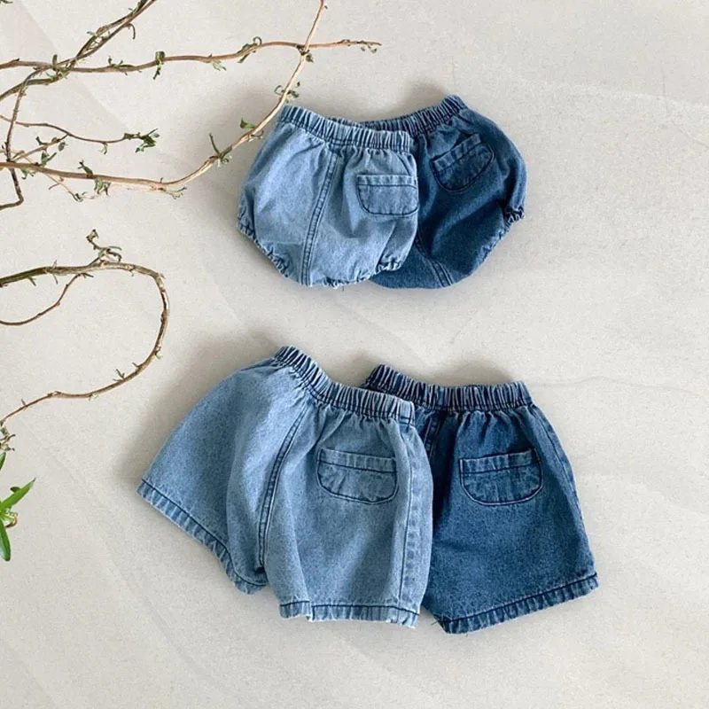 

2022 Summer New Baby Denim Shorts Cute Infant Boys Jean Shorts Little Girl Loose Casual PP Short Pants Fashion Toddler Clothes