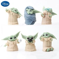 mandalorian baby yoda grugo q poskets action figures kawaii home decoration jedi master figurines collection toys for children