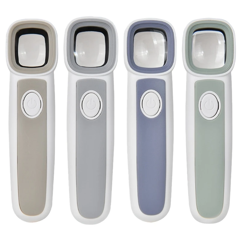 Прецизионная ручная лупа с 3 светодиодами удобная для чтения пожилых людей