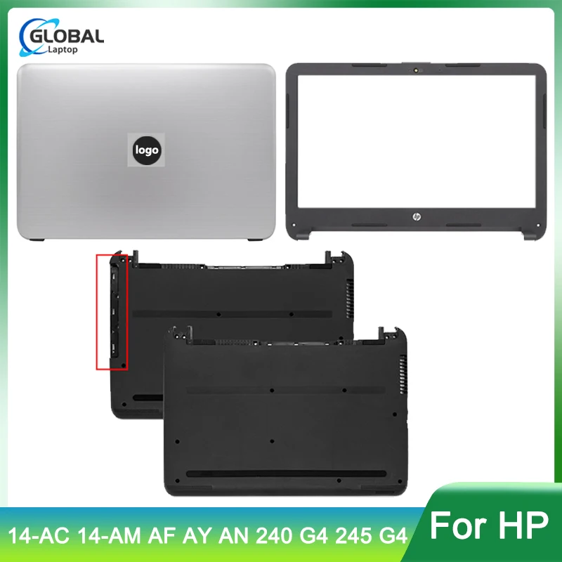 

NEW Laptop Cover for HP 14-AC 14-AM AF AY AN 240 G4 245 G4 LCD Back Cover/Front Bezel/Bottom Case 858071-001 814808-001 Silver