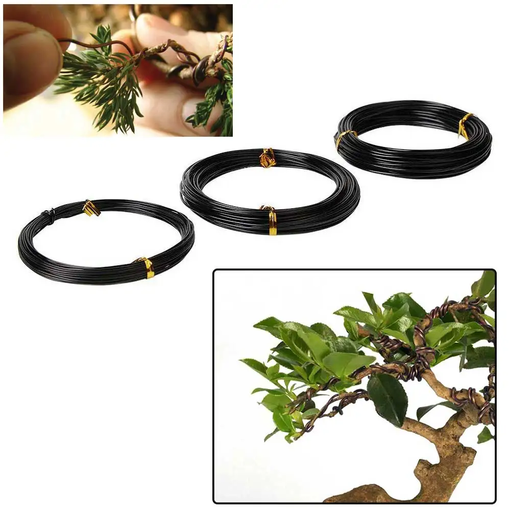 

5rolls 147 Feet Total Garden DIY Craft Anodized Aluminum Easy Bending Starter Flexible Plants Bonsai Training Wire Set Tree