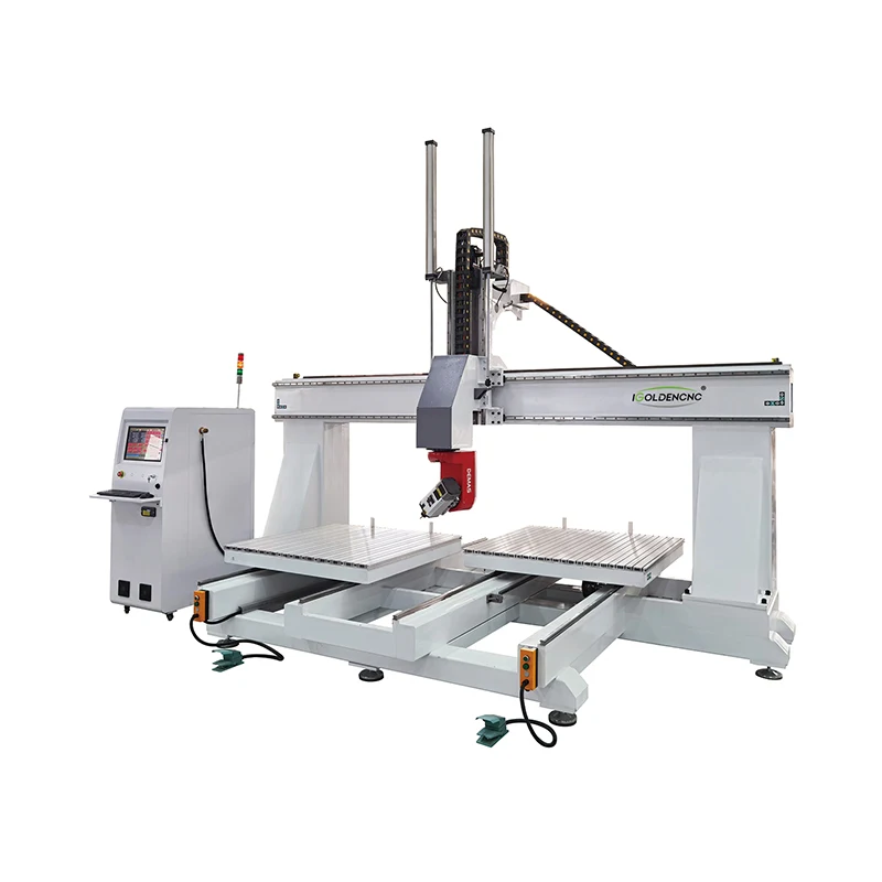 

The New 5 axis cnc router woodworking sculpture eps foam mold engraving and cutting machine