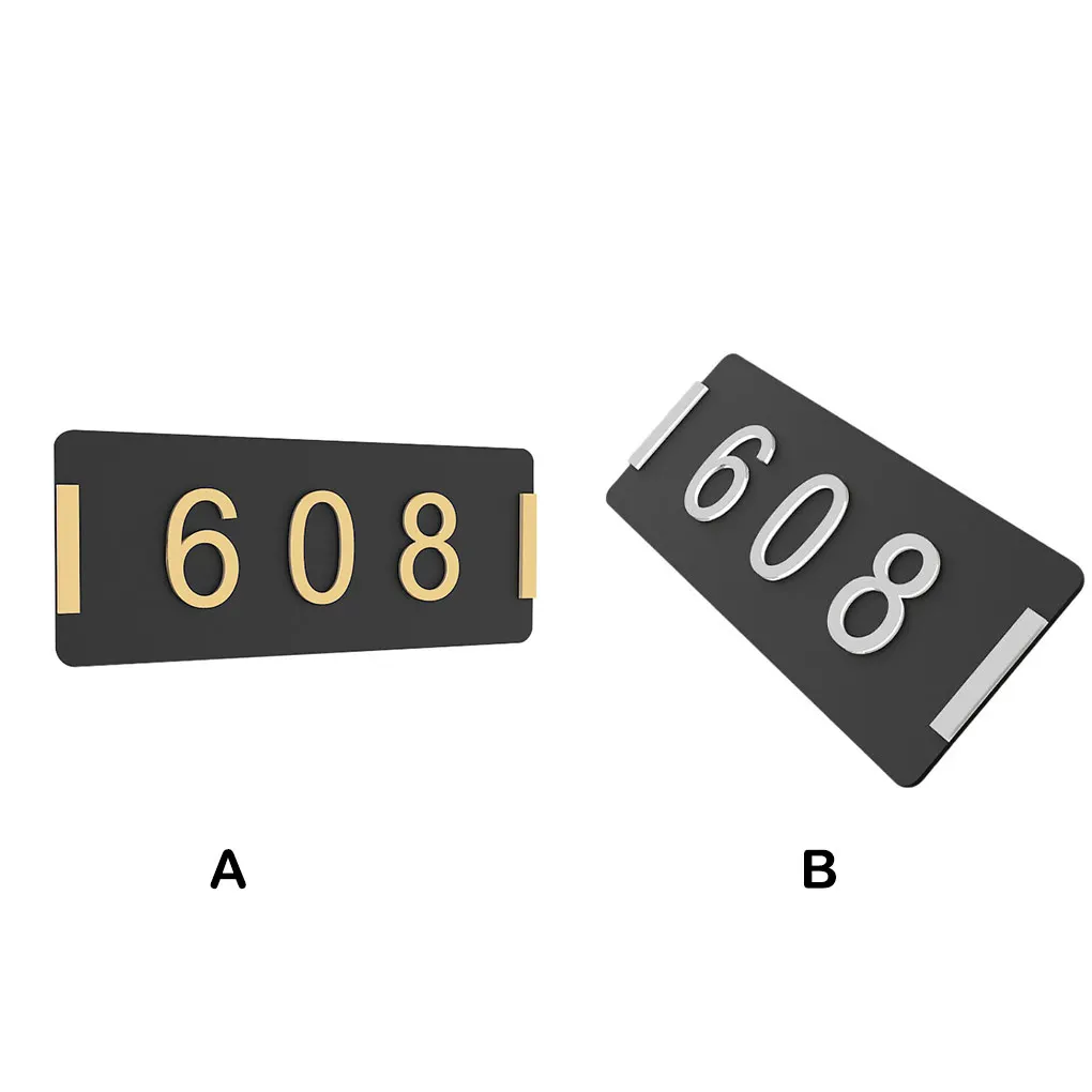 

Office Hotel Number Door Sign Dorm Outdoor Address Numbers Plaques Plates Meeting Room Bedroom Household Silver