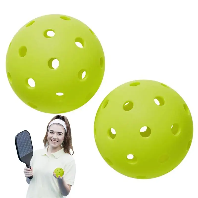 

40 Holes 2 Pcs Pickleball Balls 74MM Durable 26g Professional Game Training Pickle Ball For Outdoor Pickle Ball Paddle Racket