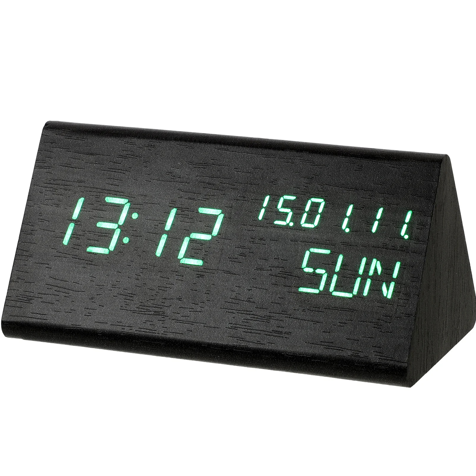 

Clock Alarm Digital Desk Led Clocks Woodenmodern Wood Bedrooms Grain Display Electric Bedside Luminous Temperature Usbluckone