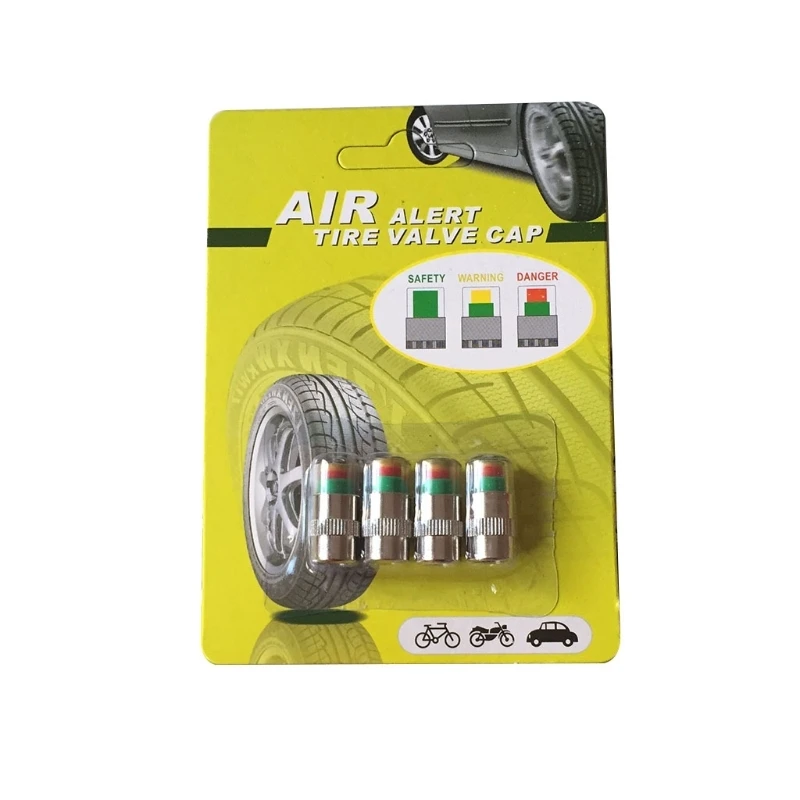 

4pcsCar Tire Pressure Gauge Indicator Alert Monitoring Valves Sensor Monitor