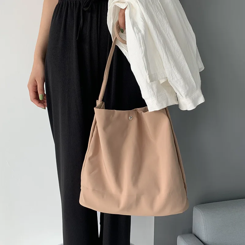 

2022 New Nylon Canvas Shoulder Bag For Women Cotton Cloth Female Student Messenger Bag Large Eco Shopping Tote Bags Handbags