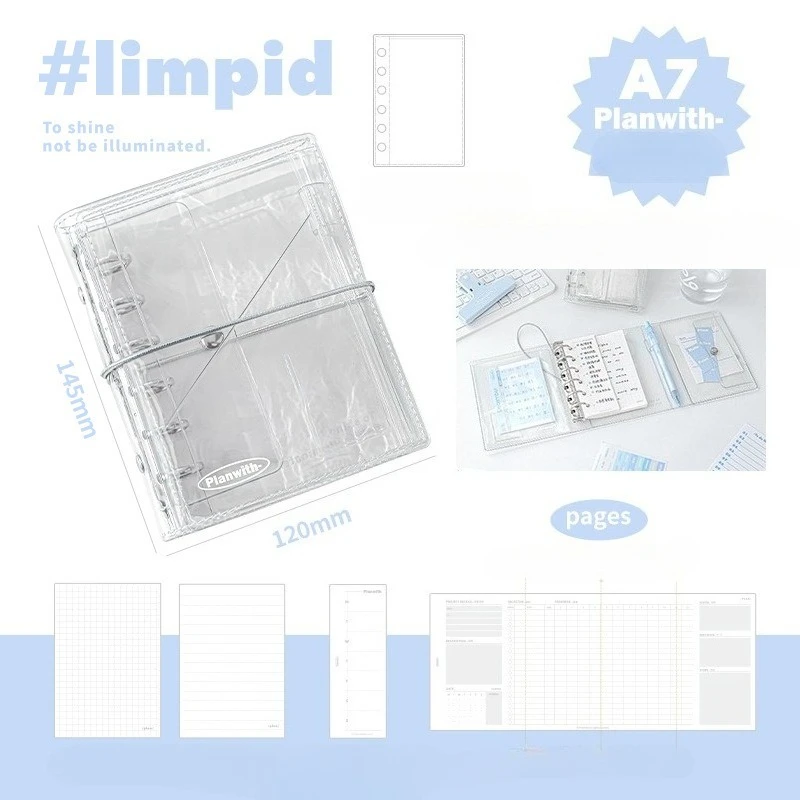 

Прозрачный блокнот Ins Simplicity Style A7