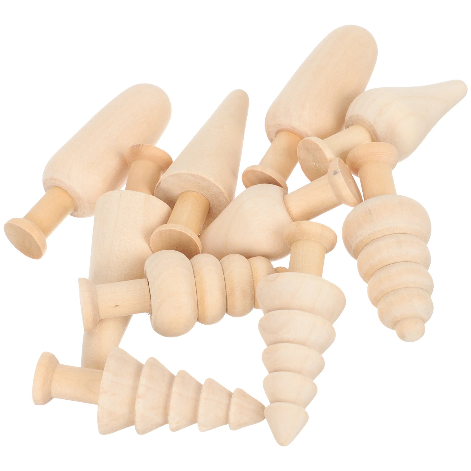 

10pcs Wooden Miniature Tree Wooden Unpainted Tree Decor Plain Tree Adornment