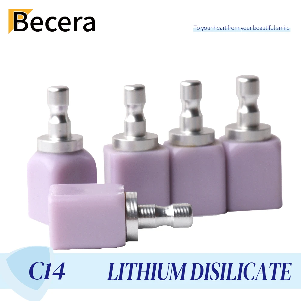 5 Pieces Lithium Disilicate  HT/LT Cerec  Blocks Glass Ceramic Size C14 18*13*15 MM Emax Crown Material for Sirona MCXL Cad Cam