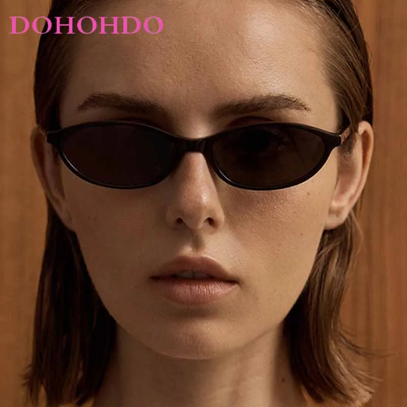 DOHOHDO милые овальные солнцезащитные очки в маленькой оправе женские сексуальные