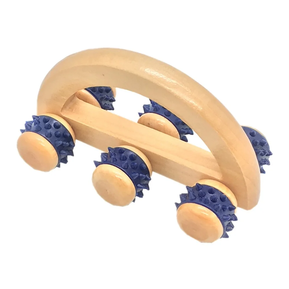 

8Massage Balls Wooden Roller Tool for Foot Hand Hold Leg Body Massage Wheel Relieve Body Leg Pain Massager Body Maderotherapy