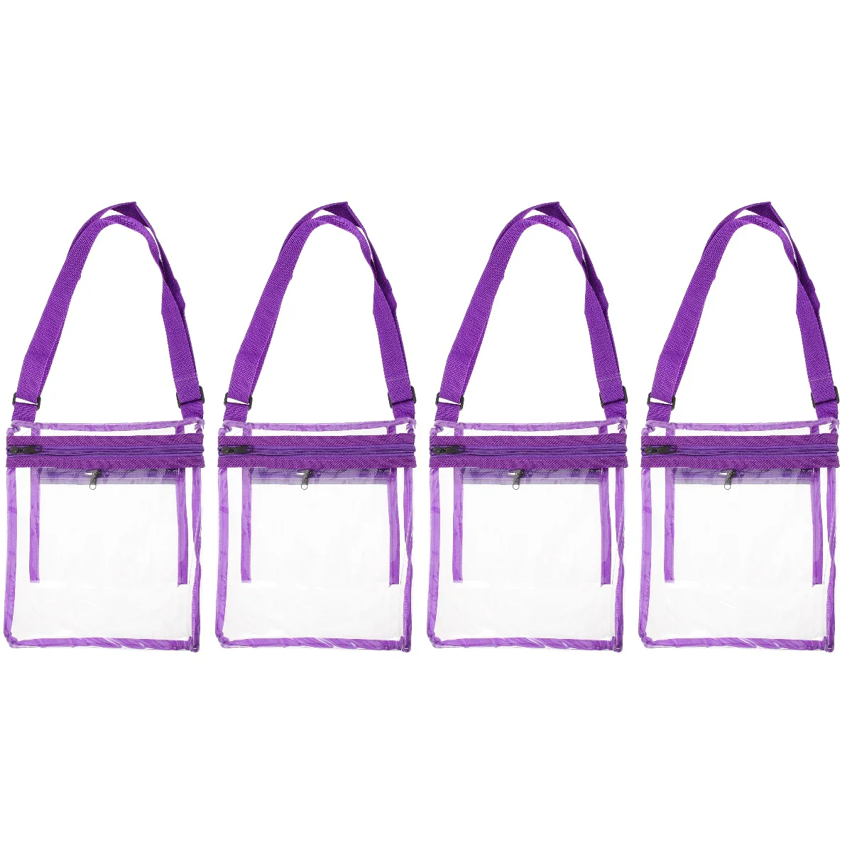 4 Count Transparent Wallet Mini Items Purse Stadium Bag Clear Bags Handheld Crossbody Women Miss Coin