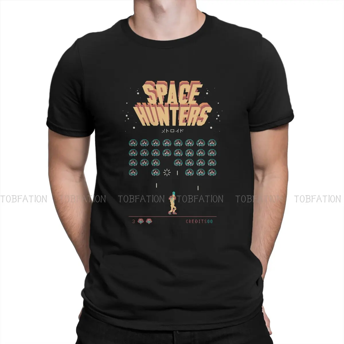 

Space Hunter Essential Metroid Game Men T Shirt Classic Punk Oversized Crewneck TShirt Big sales Harajuku Clothing