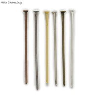 100pcs 6 colors metal flat head pins earring pendant string connect craft jewelry making findings accessories supplies 20 50mm
