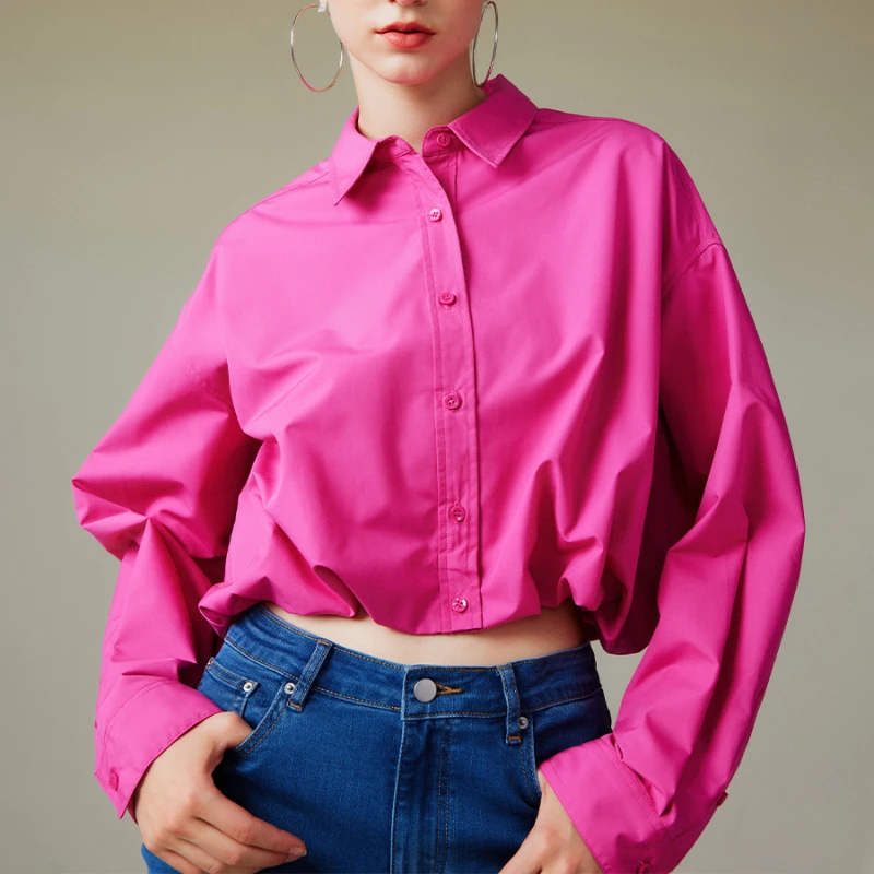 

Женская укороченная блузка с эластичным подолом, сезон осень-зима 2023, повседневная короткая футболка в стиле High Street, женская одежда